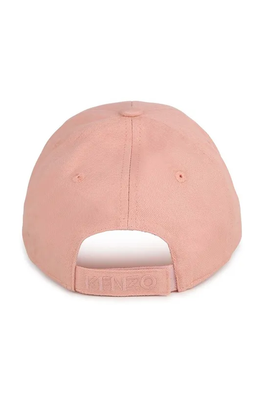Детская хлопковая кепка Kenzo Kids розовый