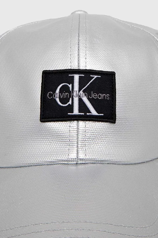 Dječja kapa sa šiltom Calvin Klein Jeans srebrna