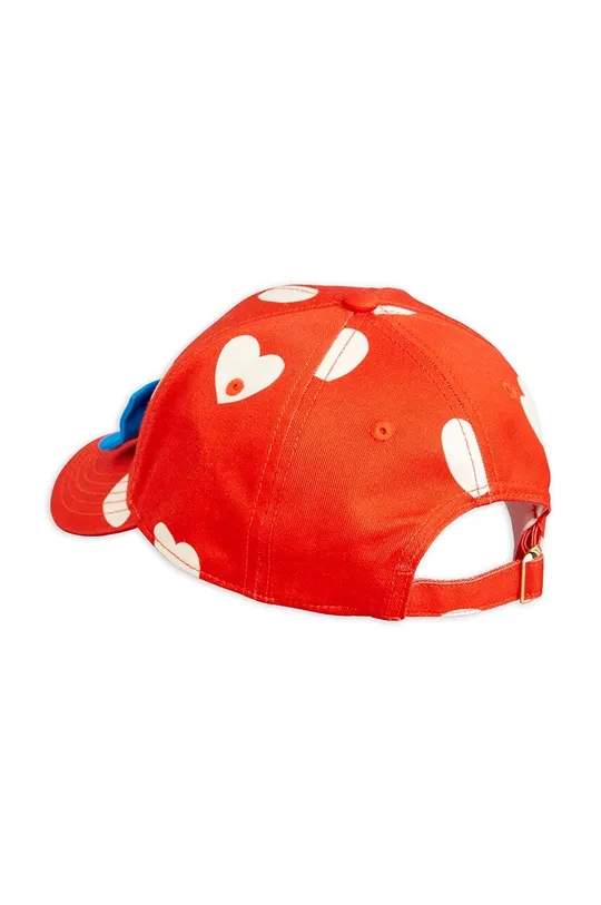 Παιδικό βαμβακερό καπέλο μπέιζμπολ Mini Rodini  Hearts κόκκινο