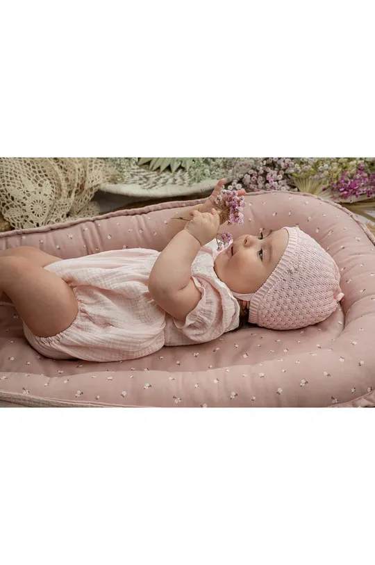 Jamiks czapka bawełniana niemowlęca HADLEY różowy