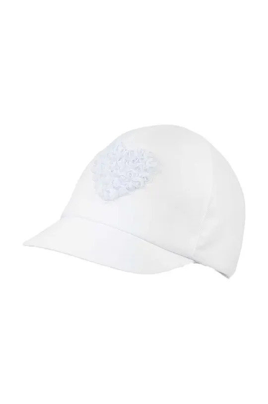 biały Jamiks czapka z daszkiem bawełniana dziecięca POMELINE Dziewczęcy
