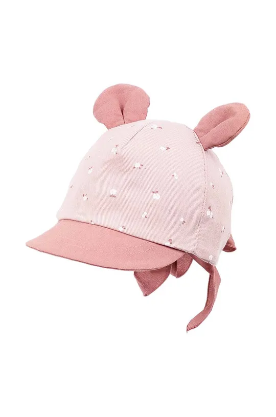 Jamiks czapka z daszkiem bawełniana dziecięca SYLVIANE różowy