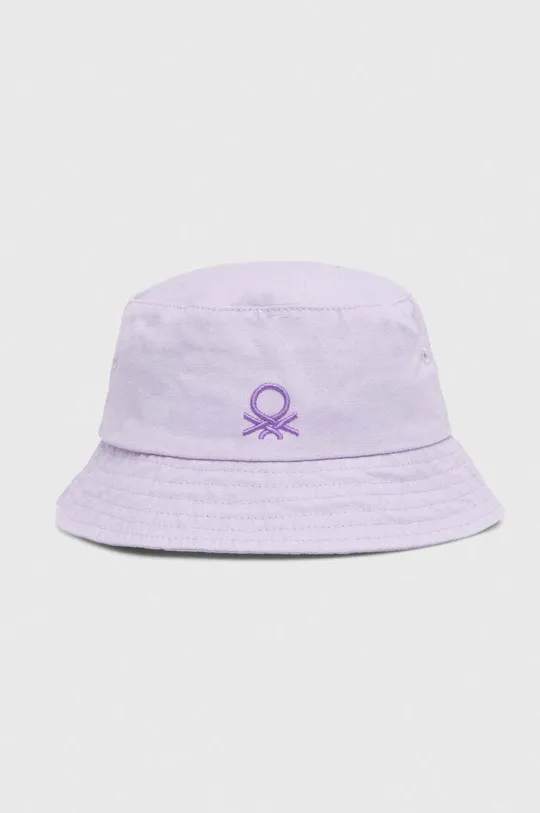 фиолетовой Детская хлопковая шляпа United Colors of Benetton Для девочек