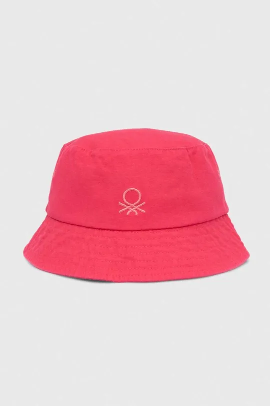 różowy United Colors of Benetton kapelusz bawełniany dziecięcy Dziewczęcy