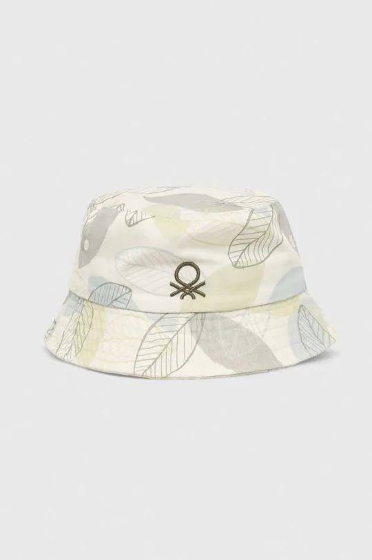 бежевый Детская хлопковая шляпа United Colors of Benetton Для девочек