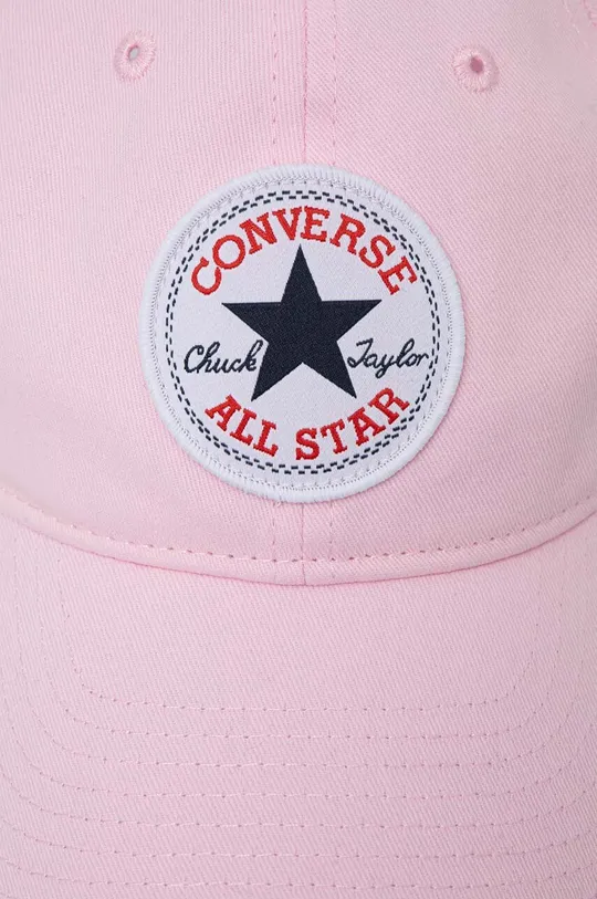 Παιδικό βαμβακερό καπέλο μπέιζμπολ Converse ροζ