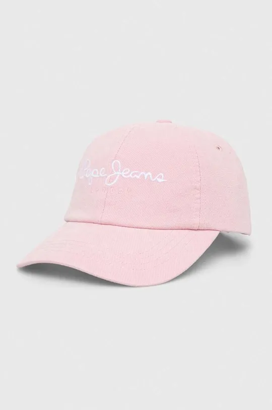 ροζ Παιδικό βαμβακερό καπέλο μπέιζμπολ Pepe Jeans ONI Για κορίτσια