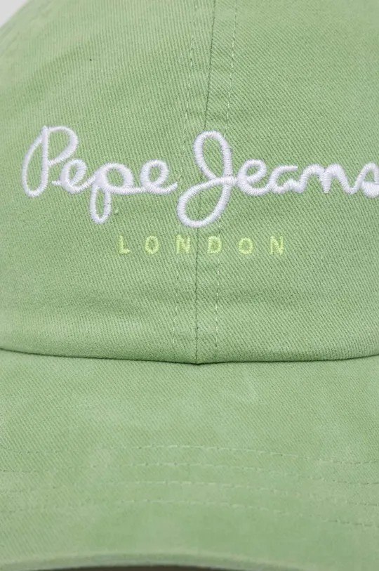 Детская хлопковая кепка Pepe Jeans ONI зелёный