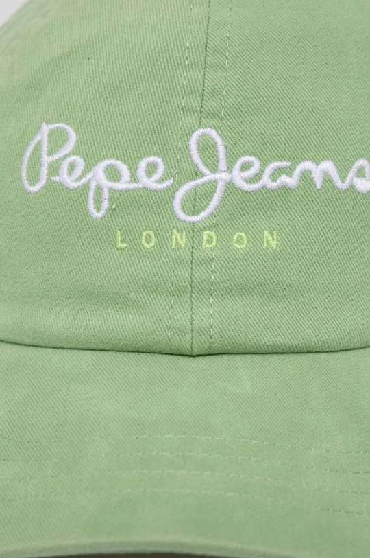 Дитяча бавовняна кепка Pepe Jeans ONI зелений