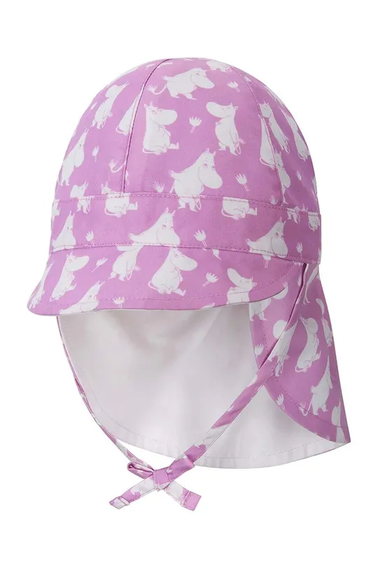 różowy Reima czapka z daszkiem dwustronna Moomin Solskydd Dziewczęcy