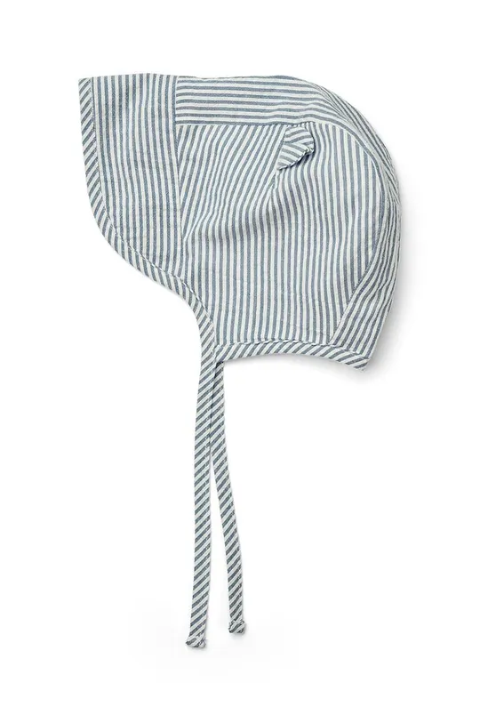 μπλε Βρεφικό βαμβακερό καπέλο Liewood Rae Baby Stripe Sun Hat With Ears Παιδικά