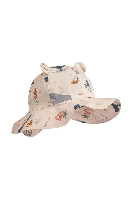 többszínű Liewood gyerek pamut sapka Amelia Printed Sun Hat With Ears Gyerek