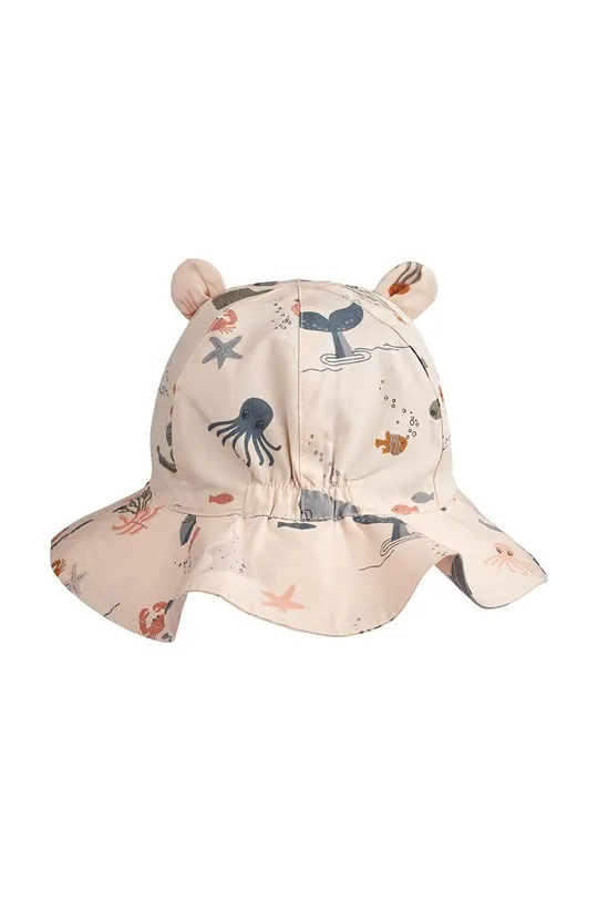 Дитяча бавовняна панама Liewood Amelia Printed Sun Hat With Ears барвистий