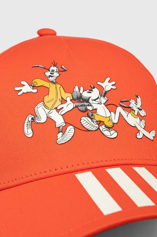 Дитяча бавовняна кепка adidas Performance x Disney помаранчевий