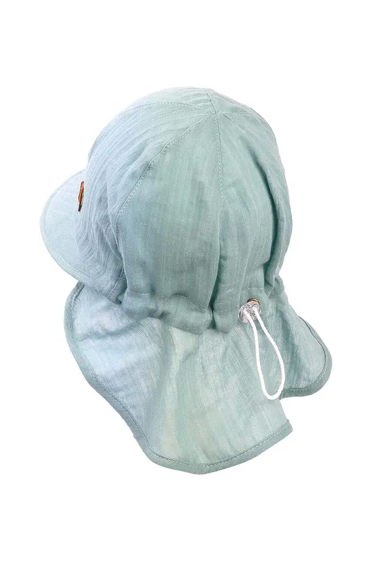 Jamiks czapka z daszkiem bawełniana dziecięca SVEND turkusowy
