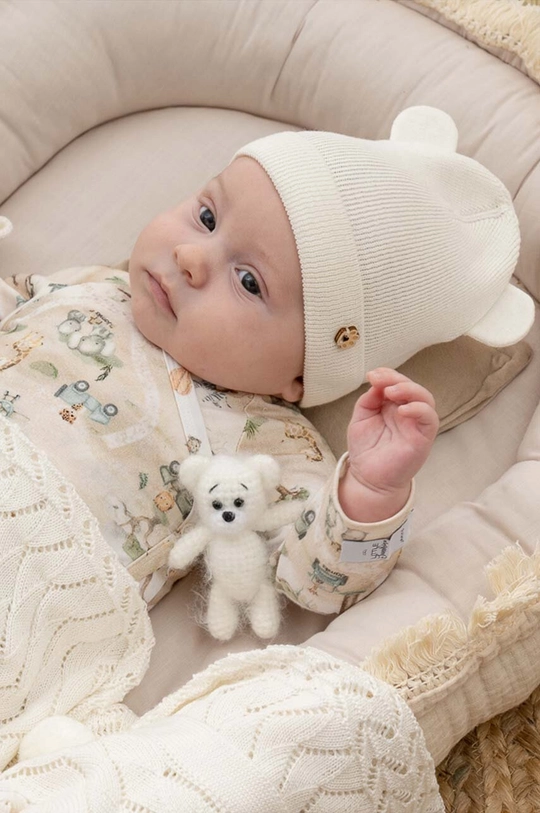 Jamiks cappello per bambini TED a maglia fine beige TED.bam.Nak.JWG201.K