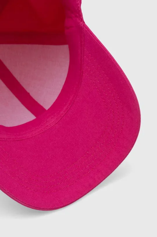 różowy United Colors of Benetton czapka z daszkiem bawełniana dziecięca