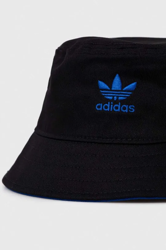 Дитяча бавовняна панама adidas Originals чорний