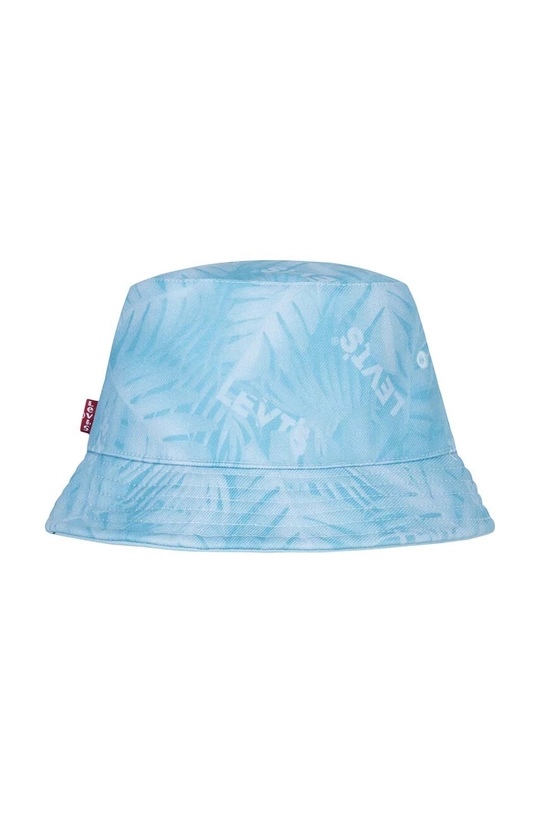 Детская двусторонняя хлопковая шляпа Levi's LAN LEVI'S REVERSIBLE BUCKET C бирюзовый