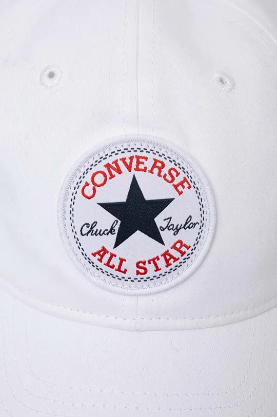 Converse czapka z daszkiem bawełniana dziecięca biały