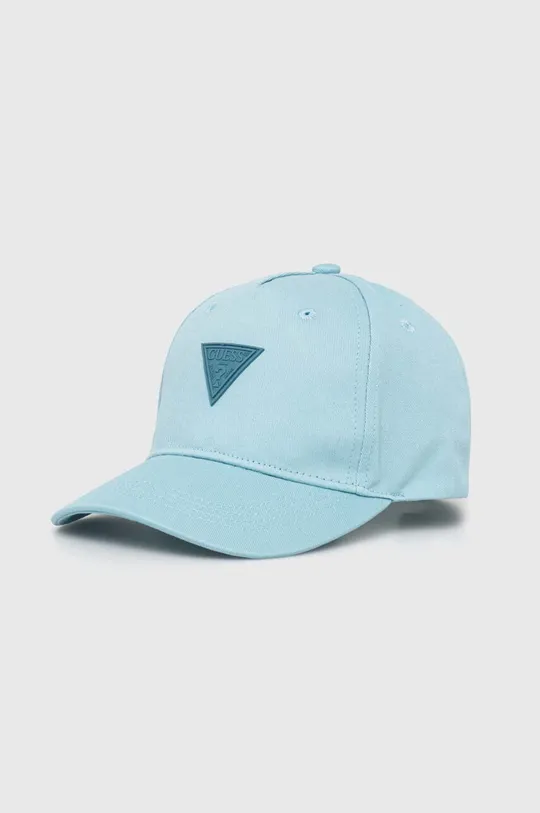 μπλε Παιδικό βαμβακερό καπέλο μπέιζμπολ Guess Παιδικά