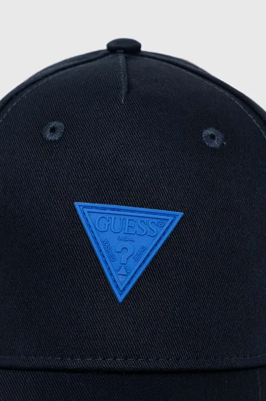 Pamučna kapa sa šiltom za bebe Guess mornarsko plava