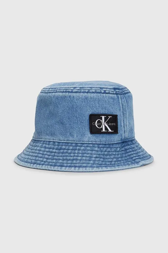 modra Otroški bombažni klobuk Calvin Klein Jeans Otroški