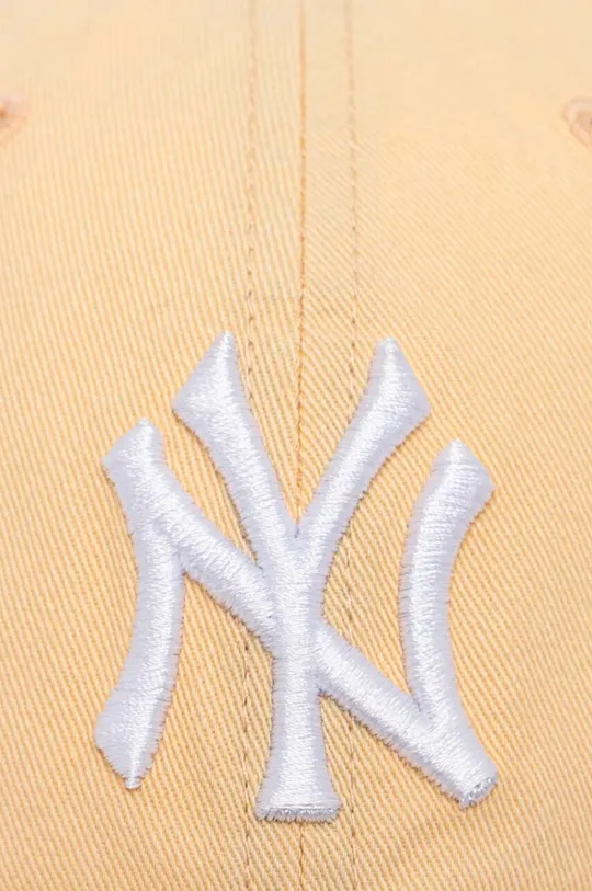 47 brand czapka z daszkiem bawełniana dziecięca MLB New York Yankees CLEAN UP pomarańczowy