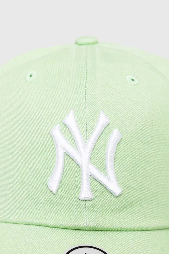 Παιδικό βαμβακερό καπέλο μπέιζμπολ 47 brand MLB New York Yankees CLEAN UP πράσινο