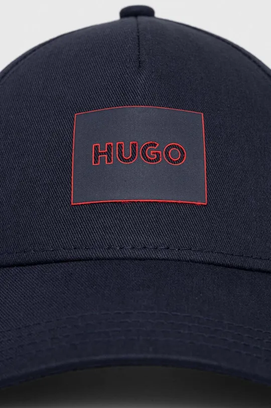 Βαμβακερό καπέλο του μπέιζμπολ HUGO σκούρο μπλε