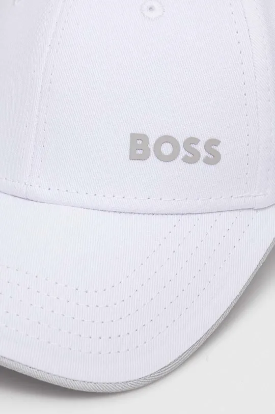 Βαμβακερό καπέλο του μπέιζμπολ Boss Green λευκό