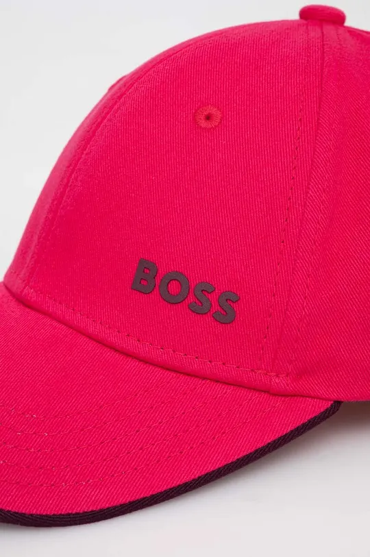 Pamučna kapa sa šiltom Boss Green roza
