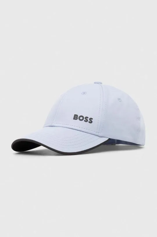 μπλε Βαμβακερό καπέλο του μπέιζμπολ Boss Green Ανδρικά