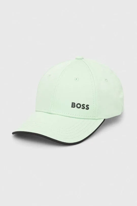 zielony Boss Green czapka z daszkiem bawełniana Męski