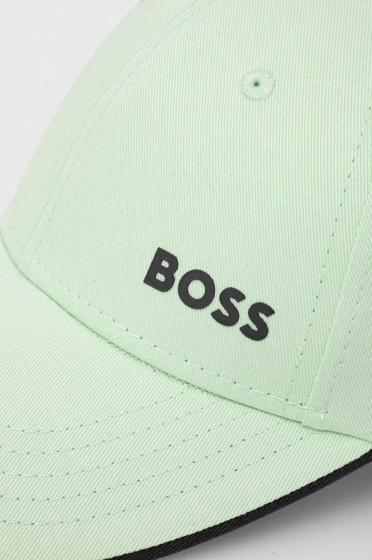 Boss Green czapka z daszkiem bawełniana zielony