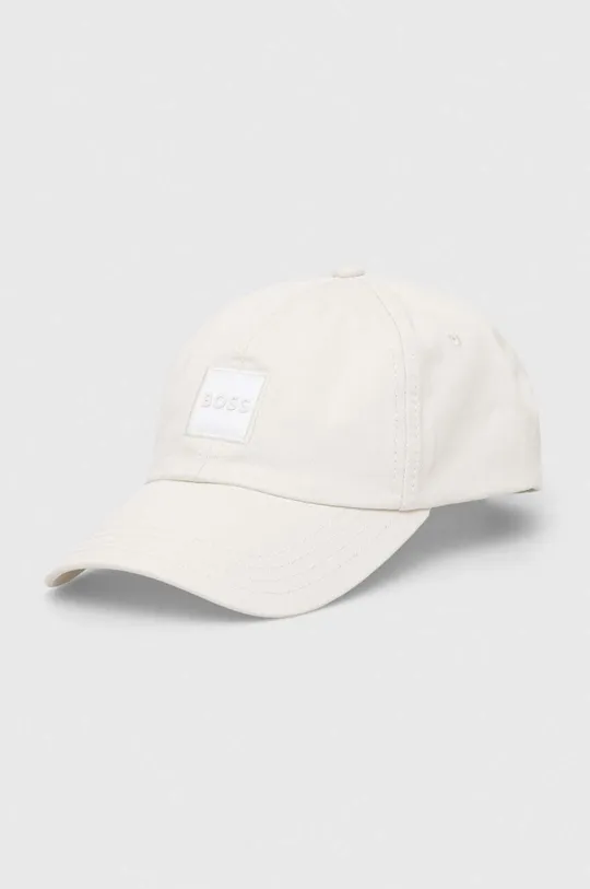 λευκό Βαμβακερό καπέλο του μπέιζμπολ Boss Orange Ανδρικά