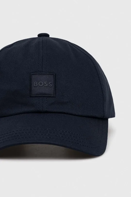Βαμβακερό καπέλο του μπέιζμπολ Boss Orange σκούρο μπλε