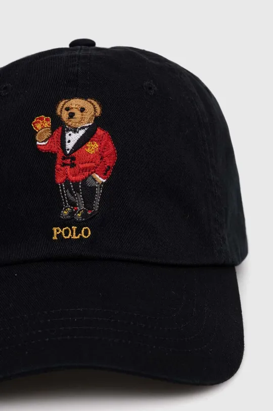 Polo Ralph Lauren czapka z daszkiem bawełniana czarny