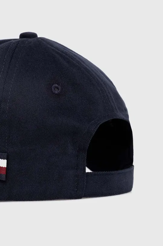 Tommy Hilfiger czapka z daszkiem bawełniana granatowy