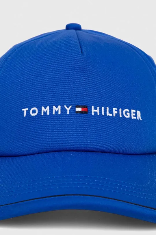 Pamučna kapa sa šiltom Tommy Hilfiger plava