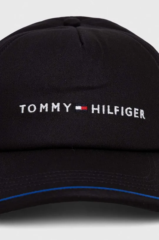 Bombažna bejzbolska kapa Tommy Hilfiger črna