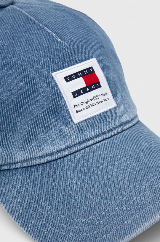 Tommy Jeans czapka z daszkiem bawełniana niebieski