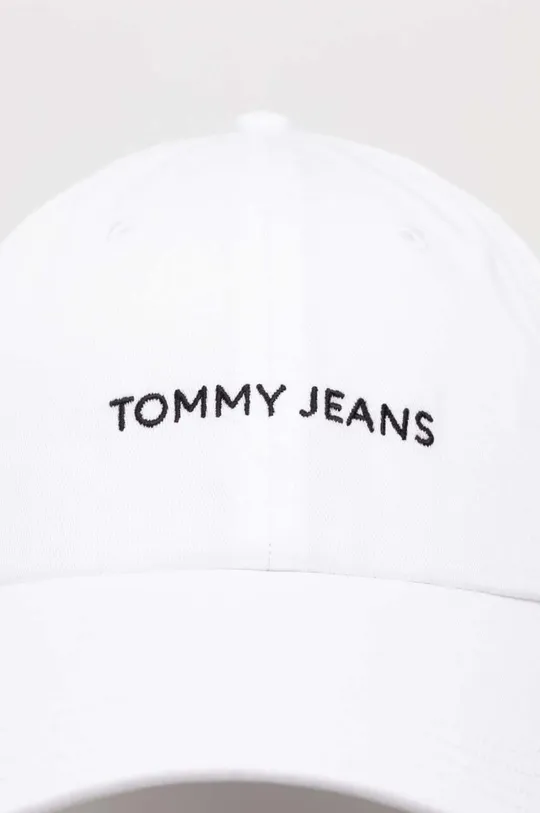 Tommy Jeans berretto da baseball in cotone bianco