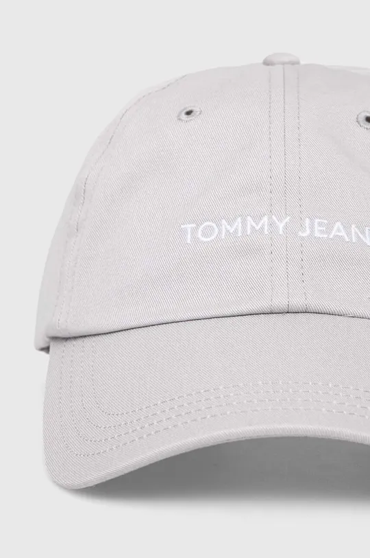 Bombažna bejzbolska kapa Tommy Jeans siva