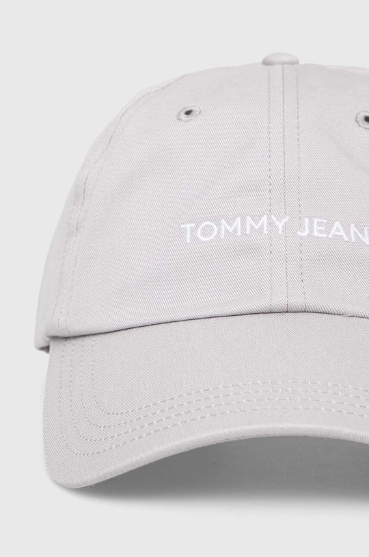 Pamučna kapa sa šiltom Tommy Jeans siva