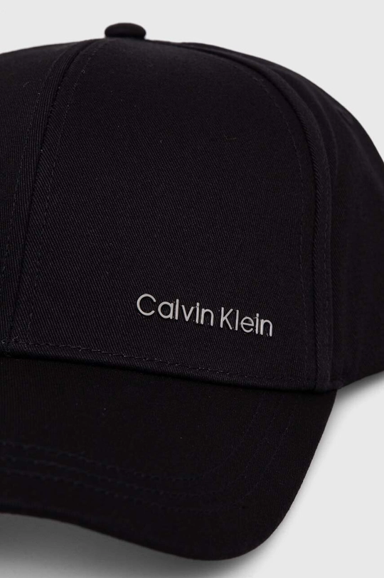 Βαμβακερό καπέλο του μπέιζμπολ Calvin Klein K50K511310 μαύρο SS24