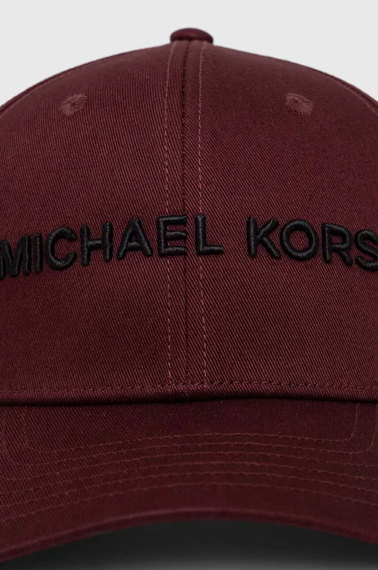 Βαμβακερό καπέλο του μπέιζμπολ Michael Kors μπορντό