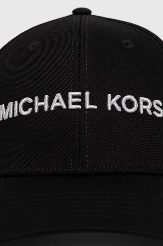 Βαμβακερό καπέλο του μπέιζμπολ Michael Kors μαύρο