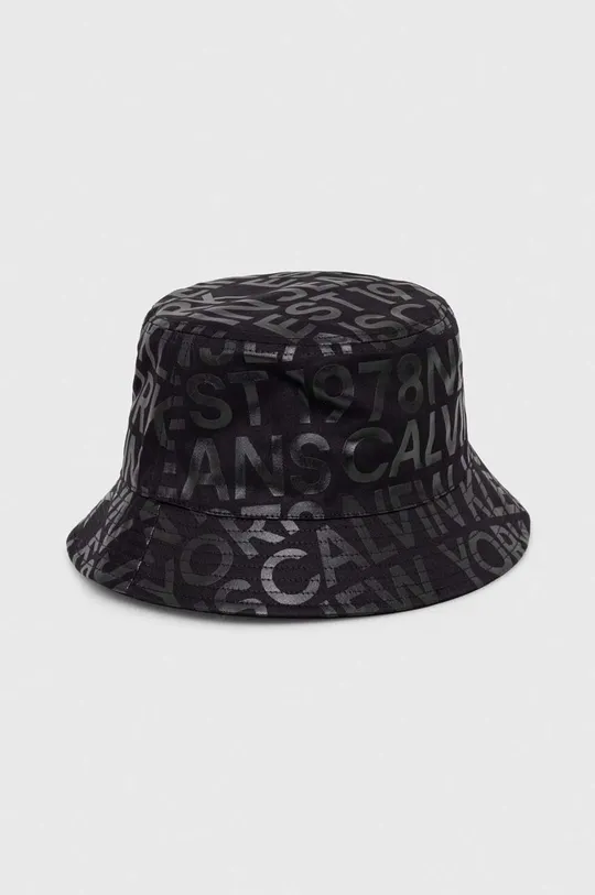 čierna Obojstranný bavlnený klobúk Calvin Klein Jeans Pánsky