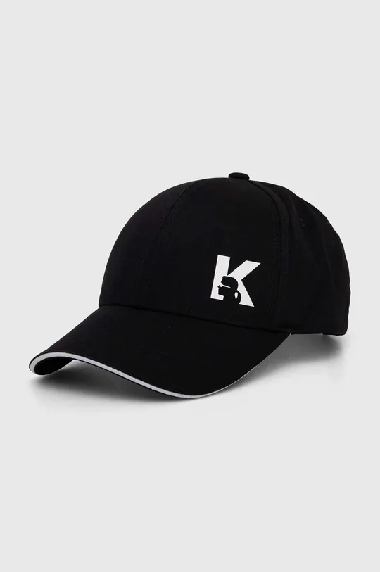 czarny Karl Lagerfeld czapka z daszkiem Męski